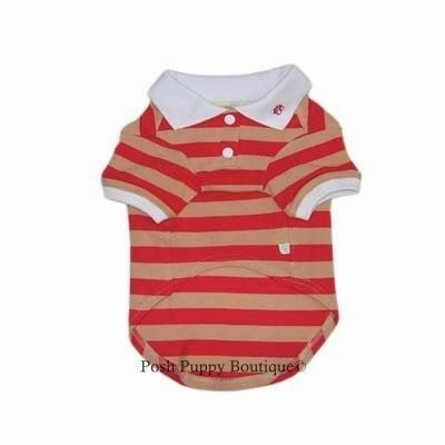 Stripe Polo Shirt in Red