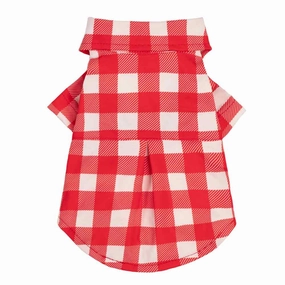 Summer Gingham Plaid Dog Shirt