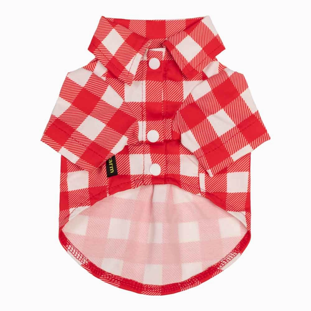 Summer Gingham Plaid Dog Shirt
