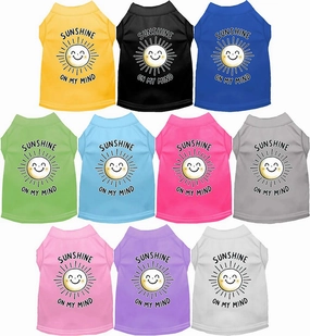 Sunshine on My Mind Screen Print Dog Shirt in Many Colors