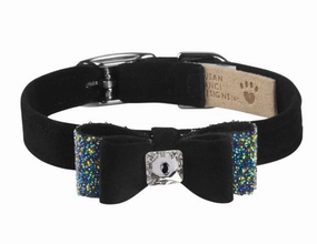 Susan Lanci AB Crystal Stellar Big Bow Collar in Black