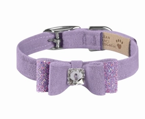 Susan Lanci AB Crystal Stellar Big Bow Collar in French Lavender