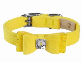 Susan Lanci AB Crystal Stellar Big Bow Collar in Sunshine