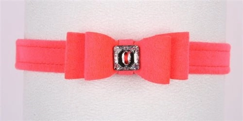 Susan Lanci Big Bow Collection Ultrasuede Collar in Many Colors
