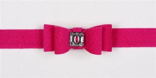 Susan Lanci Big Bow Collection Ultrasuede Collar in Many Colors