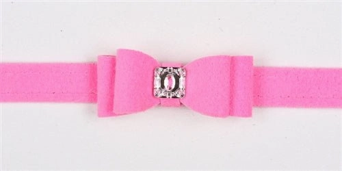 Susan Lanci Big Bow Collection Ultrasuede Collar in Many Colors