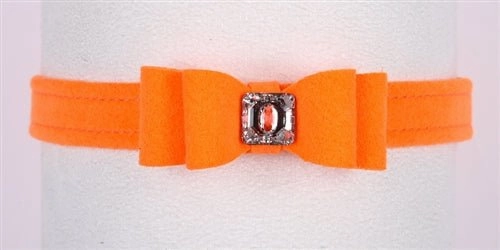 Susan Lanci Big Bow Collection Ultrasuede Collar in Many Colors