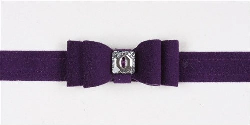 Susan Lanci Big Bow Collection Ultrasuede Collar in Many Colors