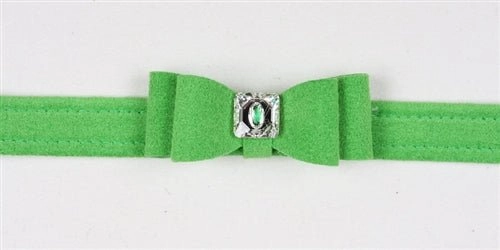 Susan Lanci Big Bow Collection Ultrasuede Collar in Many Colors