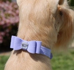 Susan Lanci Big Bow Collection Ultrasuede Collar in Many Colors