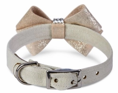 Susan Lanci Champagne Glitzerati Nouveau Bow Collar