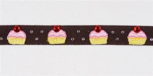 Susan Lanci Cupcake Collection Ultrasuede Dog Collars - Many Colors