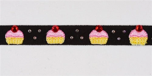 Susan Lanci Cupcake Collection Ultrasuede Dog Collars - Many Colors