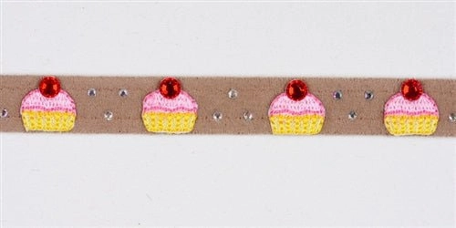 Susan Lanci Cupcake Collection Ultrasuede Dog Collars - Many Colors