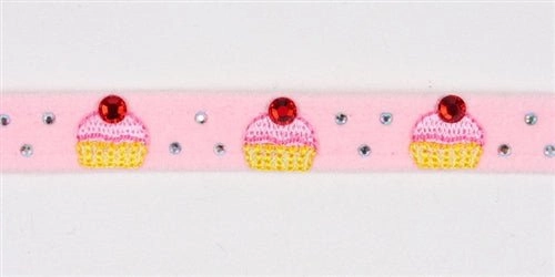 Susan Lanci Cupcake Collection Ultrasuede Dog Collars - Many Colors