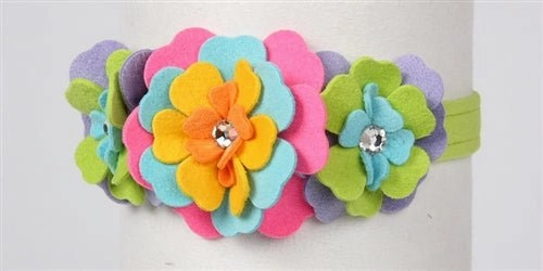 Susan Lanci Fantasy Flower Collection Collar- Kiwi