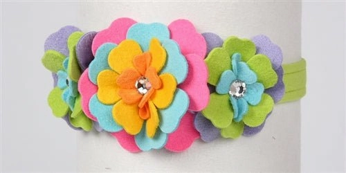 Susan Lanci Fantasy Flower Collection Collar- Kiwi