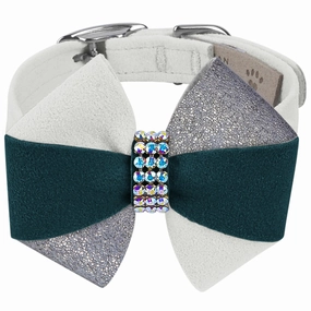 Susan Lanci Game Day Glam Emerald Pinwheel Bow Collar