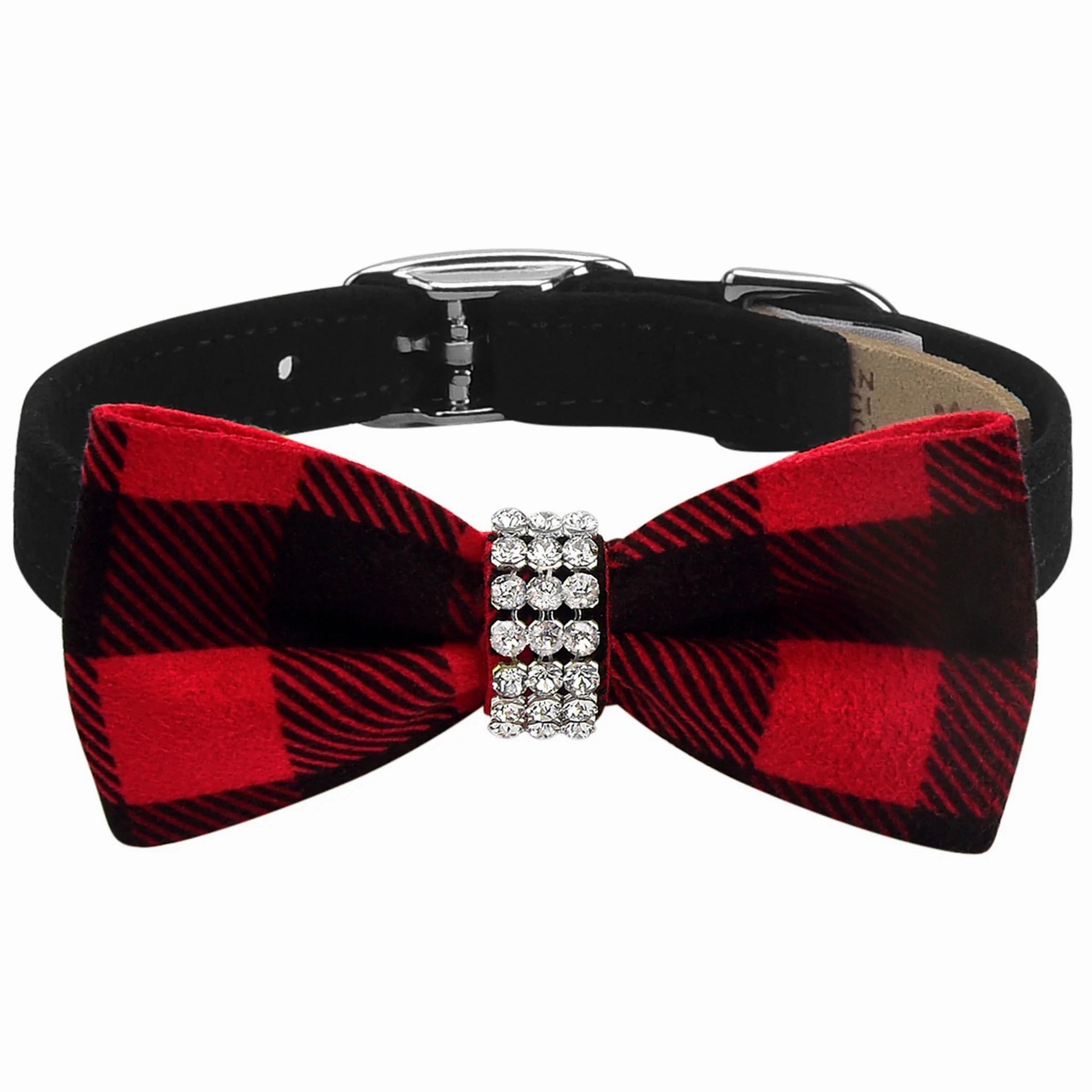 Susan Lanci Giltmore Red Gingham Bow Tie Collar