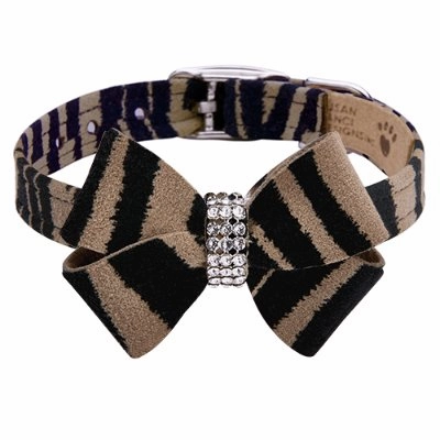 Susan Lanci Jungle Print Collection 1/2" Nouveau Bow Collar