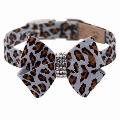 Susan Lanci Jungle Print Collection 1/2" Nouveau Bow Collar