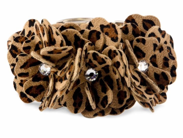 Susan Lanci Jungle Print Collection 1/2" Ultrasuede Collar-Tinkie's Garden