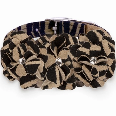 Susan Lanci Jungle Print Collection 1/2" Ultrasuede Collar-Tinkie's Garden