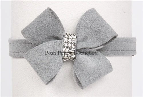 Susan Lanci Nouveau Bow Ultrasuede Collar in Many Colors