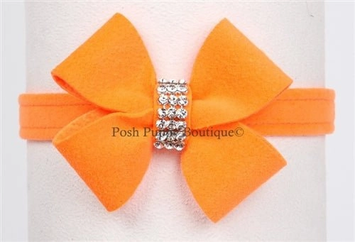 Susan Lanci Nouveau Bow Ultrasuede Collar in Many Colors