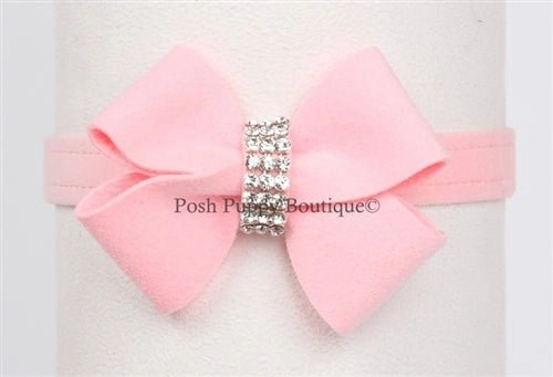 Susan Lanci Nouveau Bow Ultrasuede Collar in Many Colors