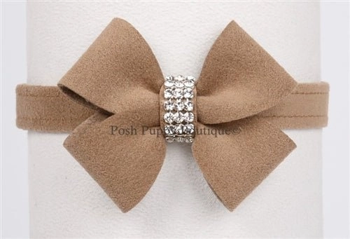 Susan Lanci Nouveau Bow Ultrasuede Collar in Many Colors