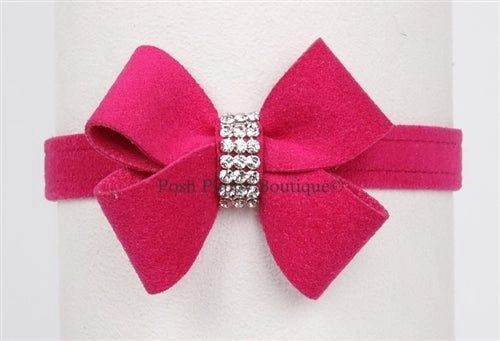 Susan Lanci Nouveau Bow Ultrasuede Collar in Many Colors