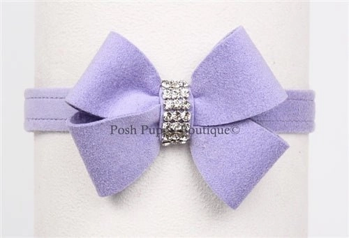 Susan Lanci Nouveau Bow Ultrasuede Collar in Many Colors
