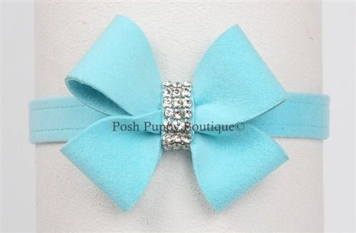 Susan Lanci Nouveau Bow Ultrasuede Collar in Many Colors