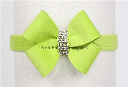 Susan Lanci Nouveau Bow Ultrasuede Collar in Many Colors