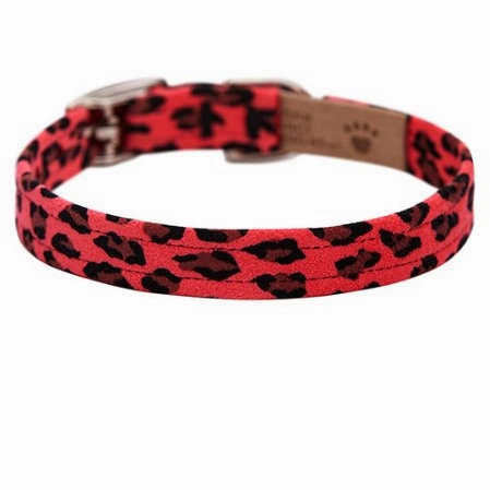 Susan Lanci Plain Jungle Print Collection 1/2" Ultrasuede Collar