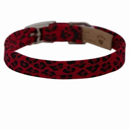 Susan Lanci Plain Jungle Print Collection 1/2" Ultrasuede Collar