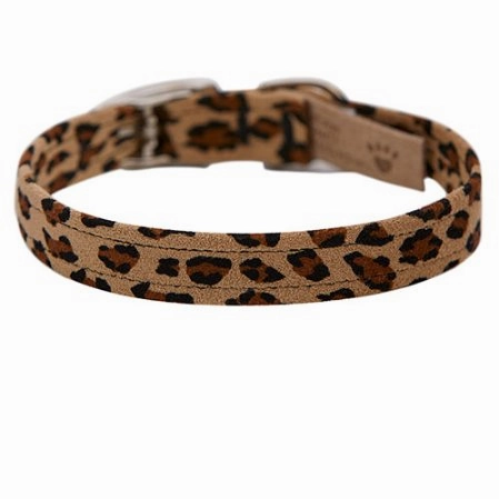 Susan Lanci Plain Jungle Print Collection 1/2" Ultrasuede Collar