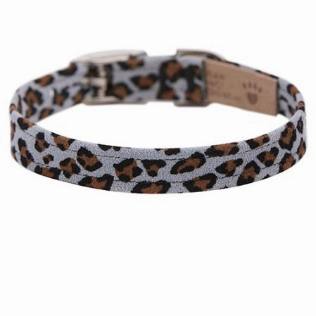 Susan Lanci Plain Jungle Print Collection 1/2" Ultrasuede Collar