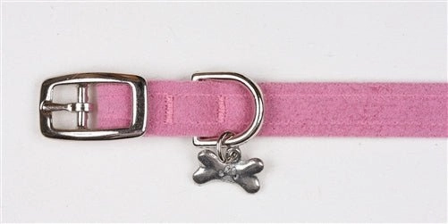 Susan Lanci Plain Ultrasuede Dog Collars in Many Colors