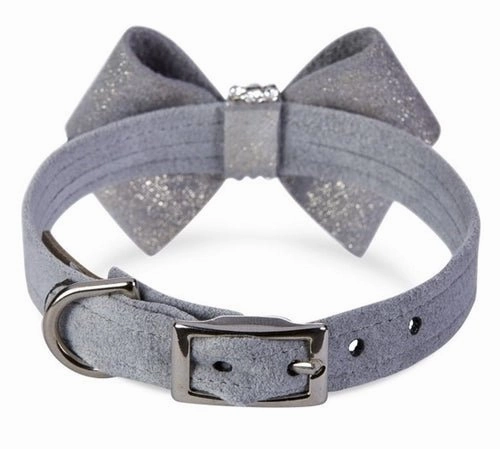 Susan Lanci Platinum Glitzerati Nouveau Bow Collar