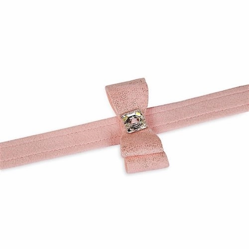 Susan Lanci Puppy Pink Glitzerati Big Bow Collar