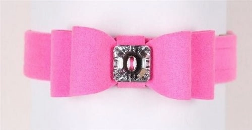 Susan Lanci Really Big Bow Ultrasuede Collars in Many Colors