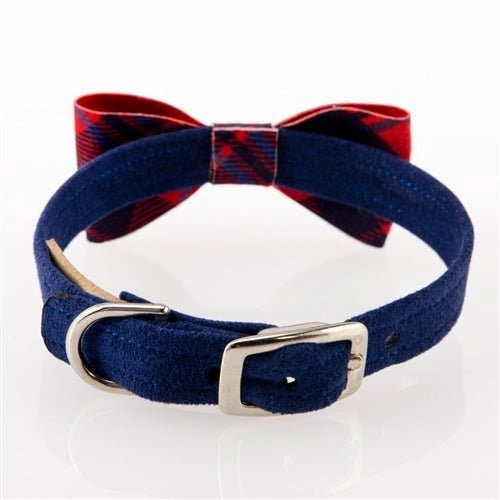 Susan Lanci  Scotty Collar Chestnut Plaid