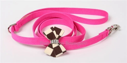 Susan Lanci Windsor Check Collection Ultrasuede Collars- Nouveau Bow Style and Many Colors