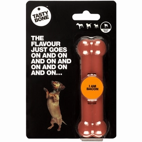 TastyBone Dog Toy Nylon Bacon Bone for Toy Breeds