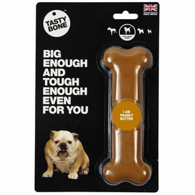 TastyBone Dog Toy Nylon Peanut Butter Bone for Large Dogs