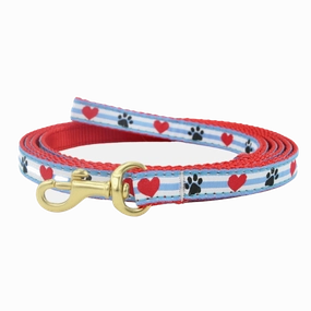 Teacup Leash | Pawprint Stripes