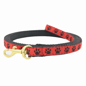 Teacup Leash | Red & Black Paw