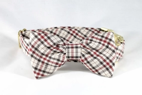 The Dapper Gent Classic Plaid Dog Bow Tie Collar